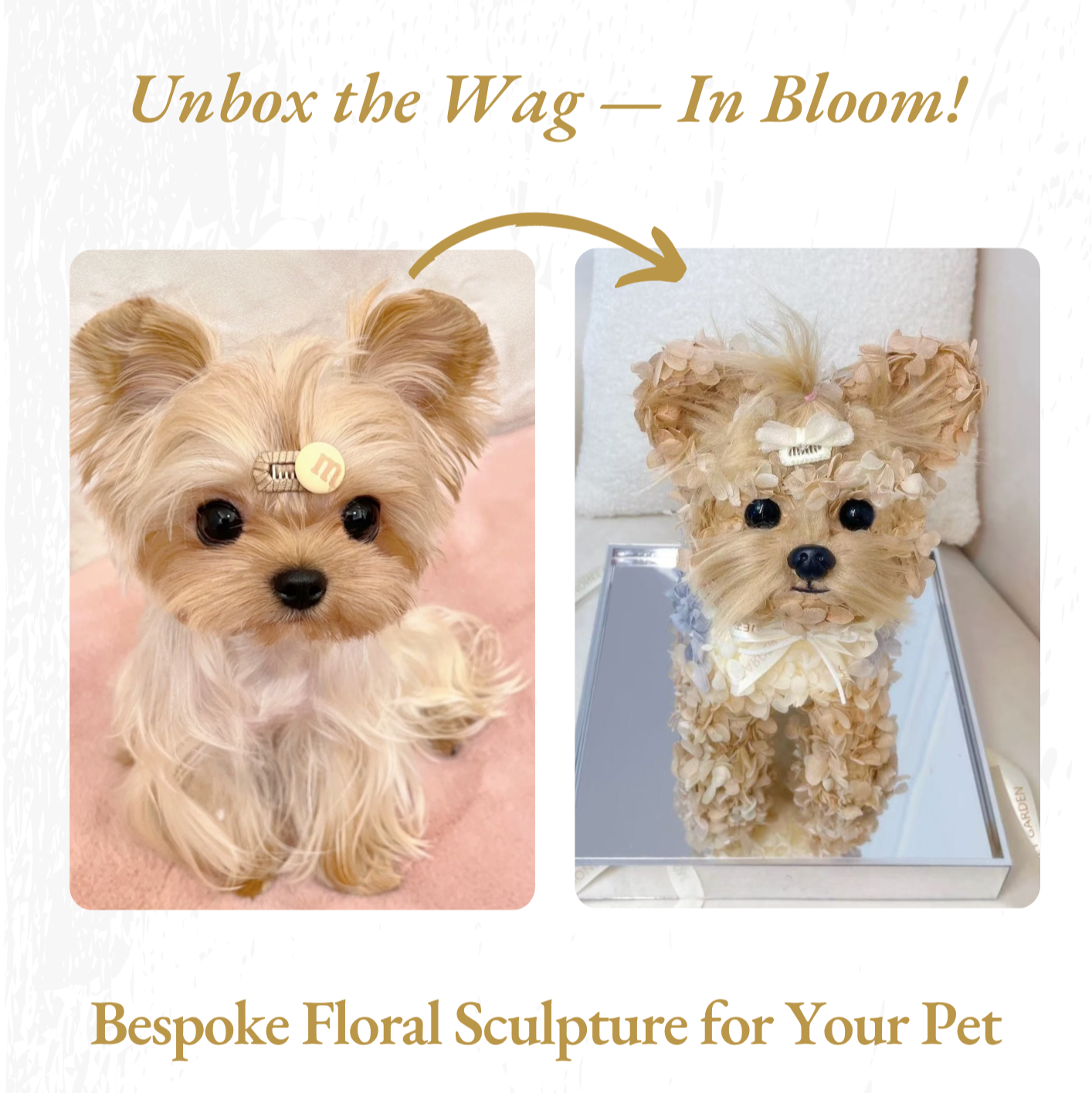 Custom Floral Pet Sculpture