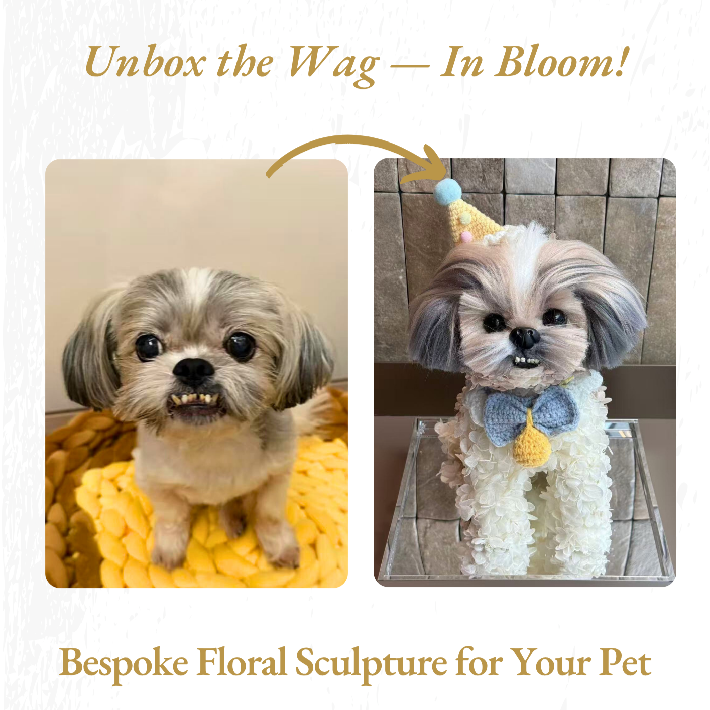Custom Floral Pet Sculpture
