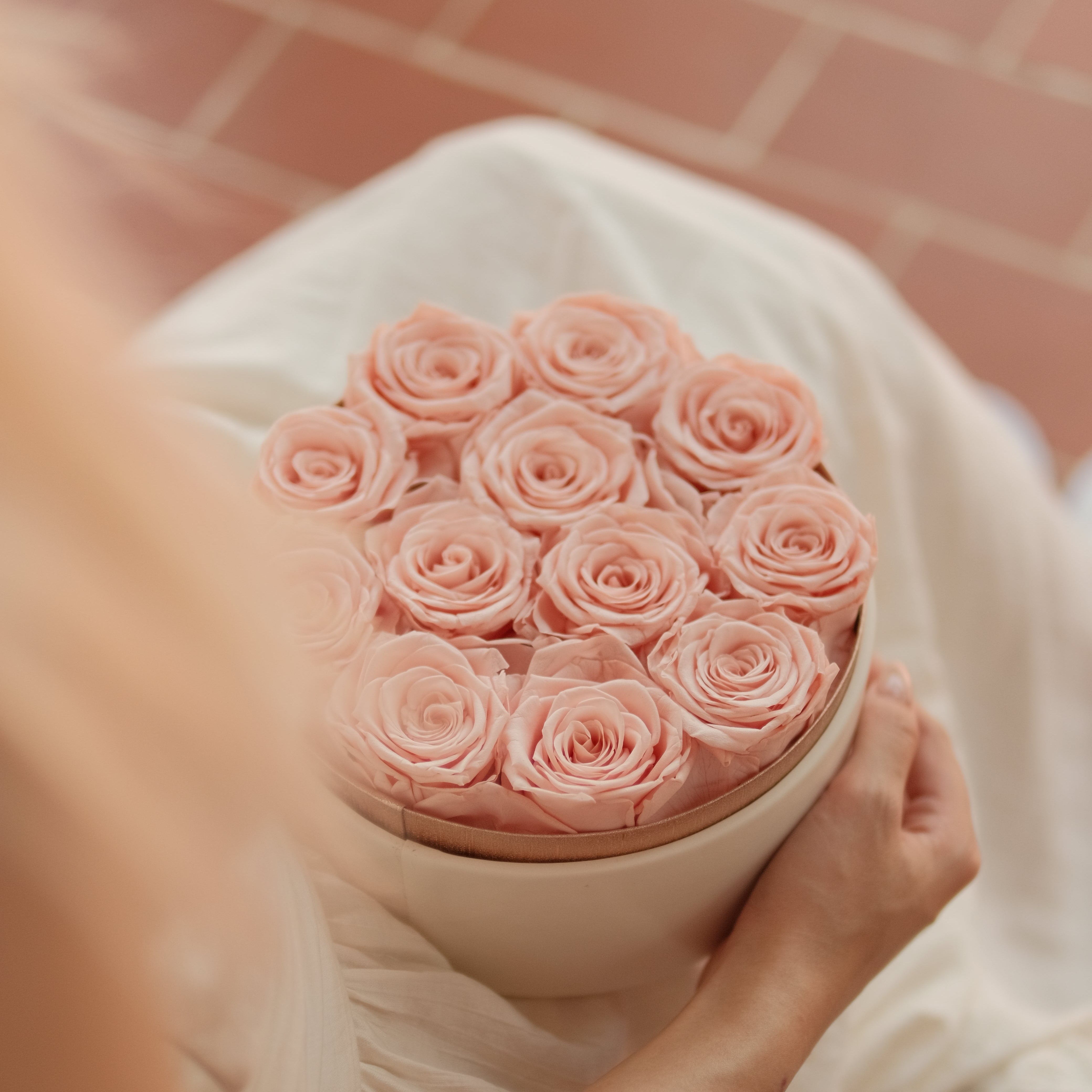 Eternal Roses in Leather Box | RosieRound ~15 Roses