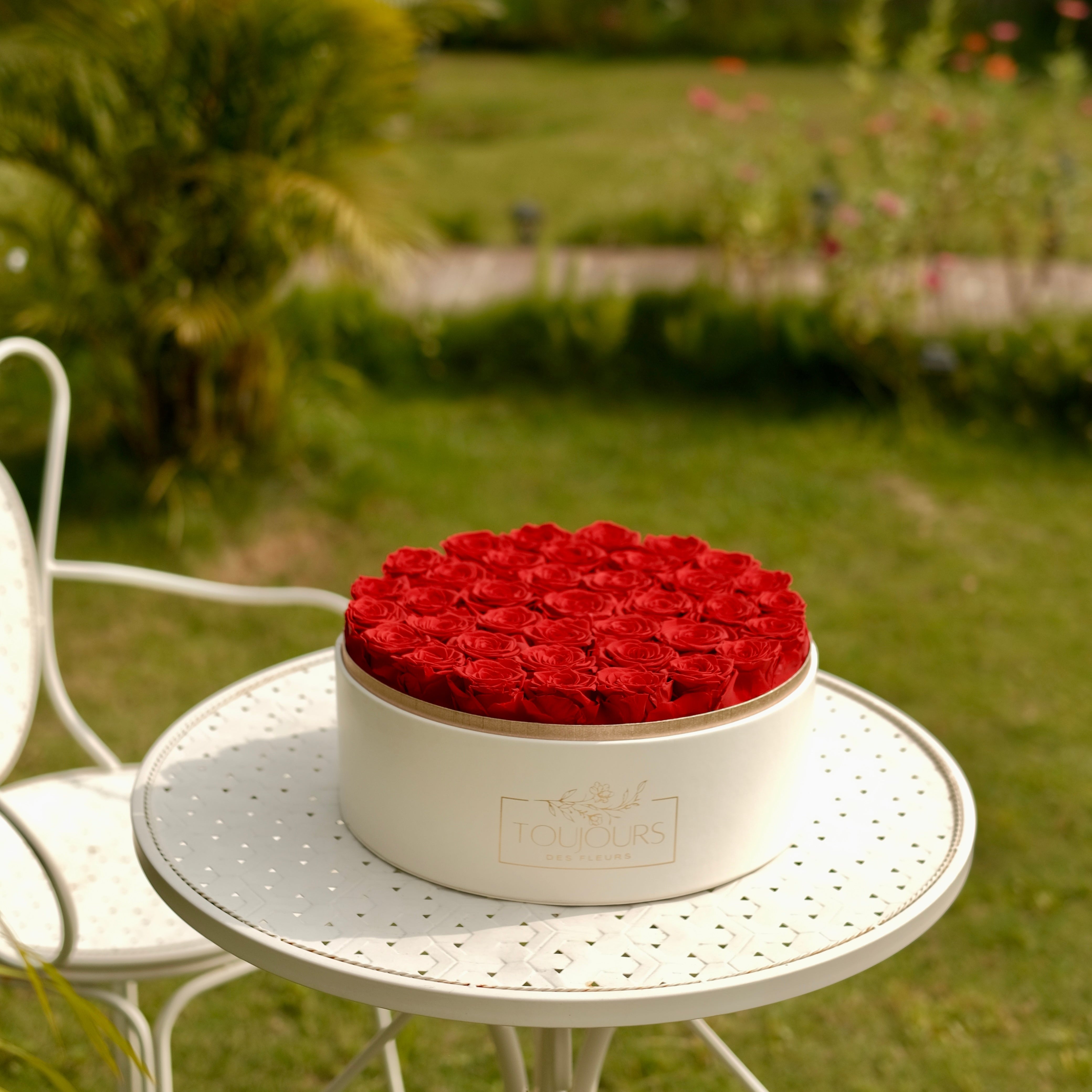 Eternal Roses in Leather Box | RosieRound ~36 Roses