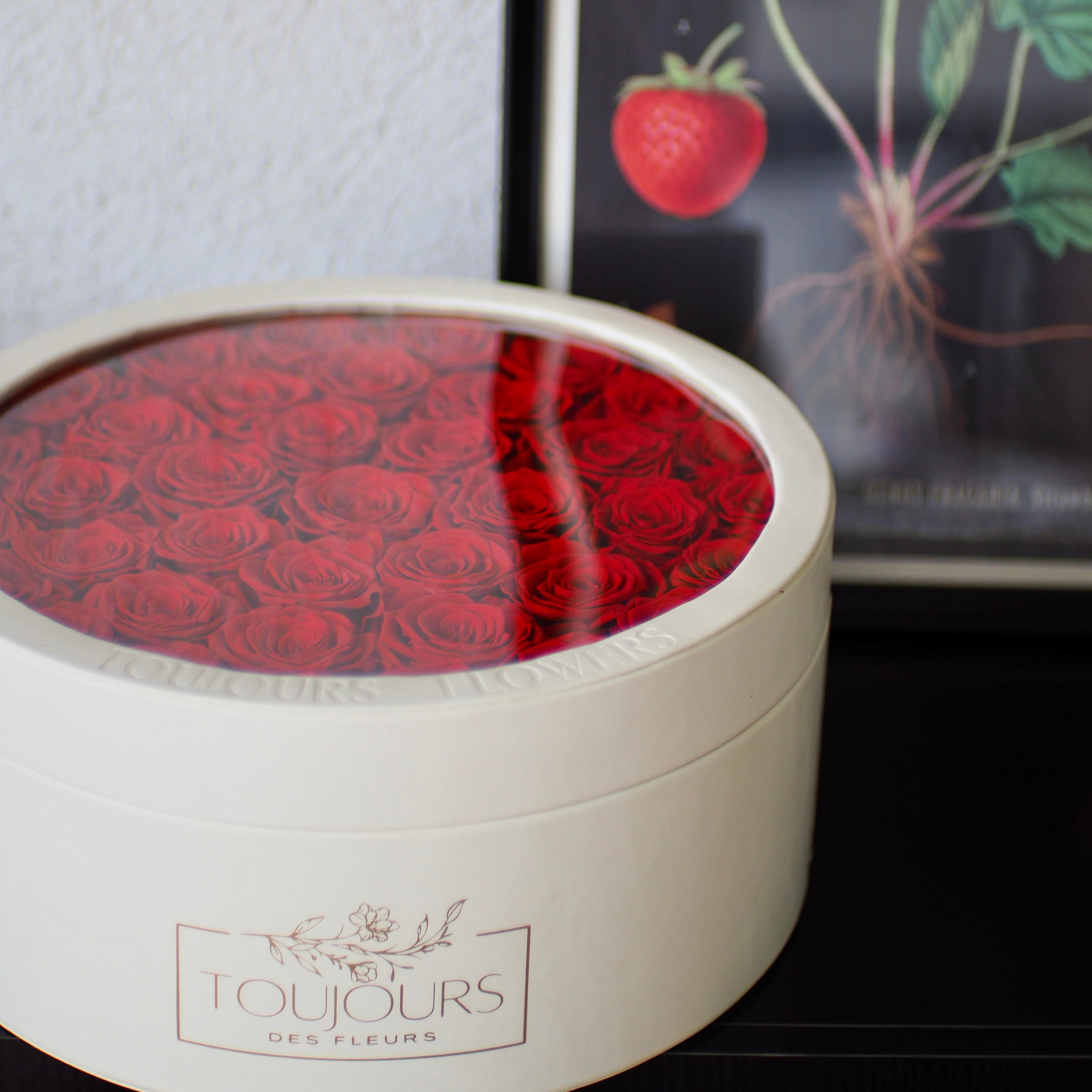 Eternal Roses in Leather Box | RosieRound ~36 Roses