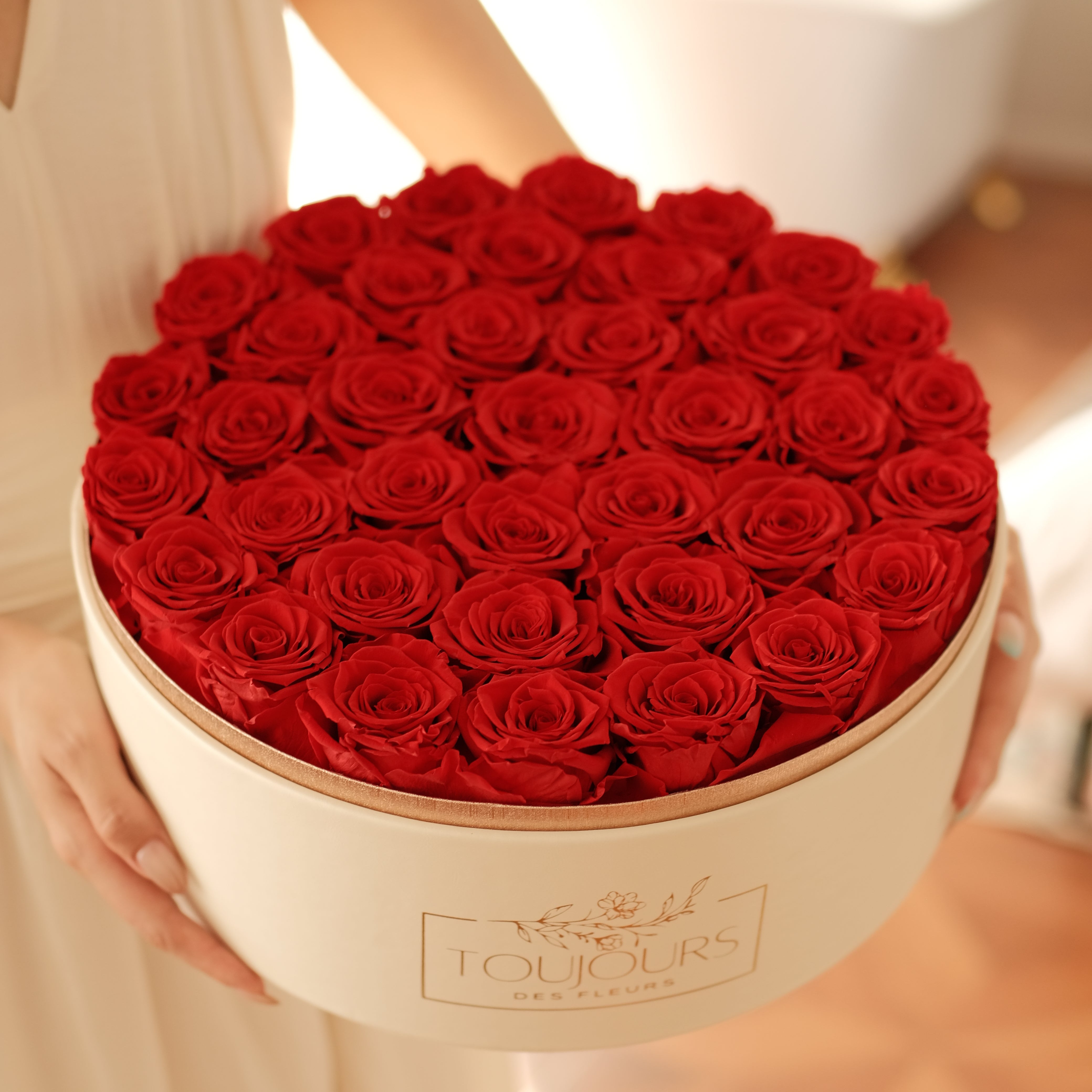 Eternal Roses in Leather Box | RosieRound ~36 Roses