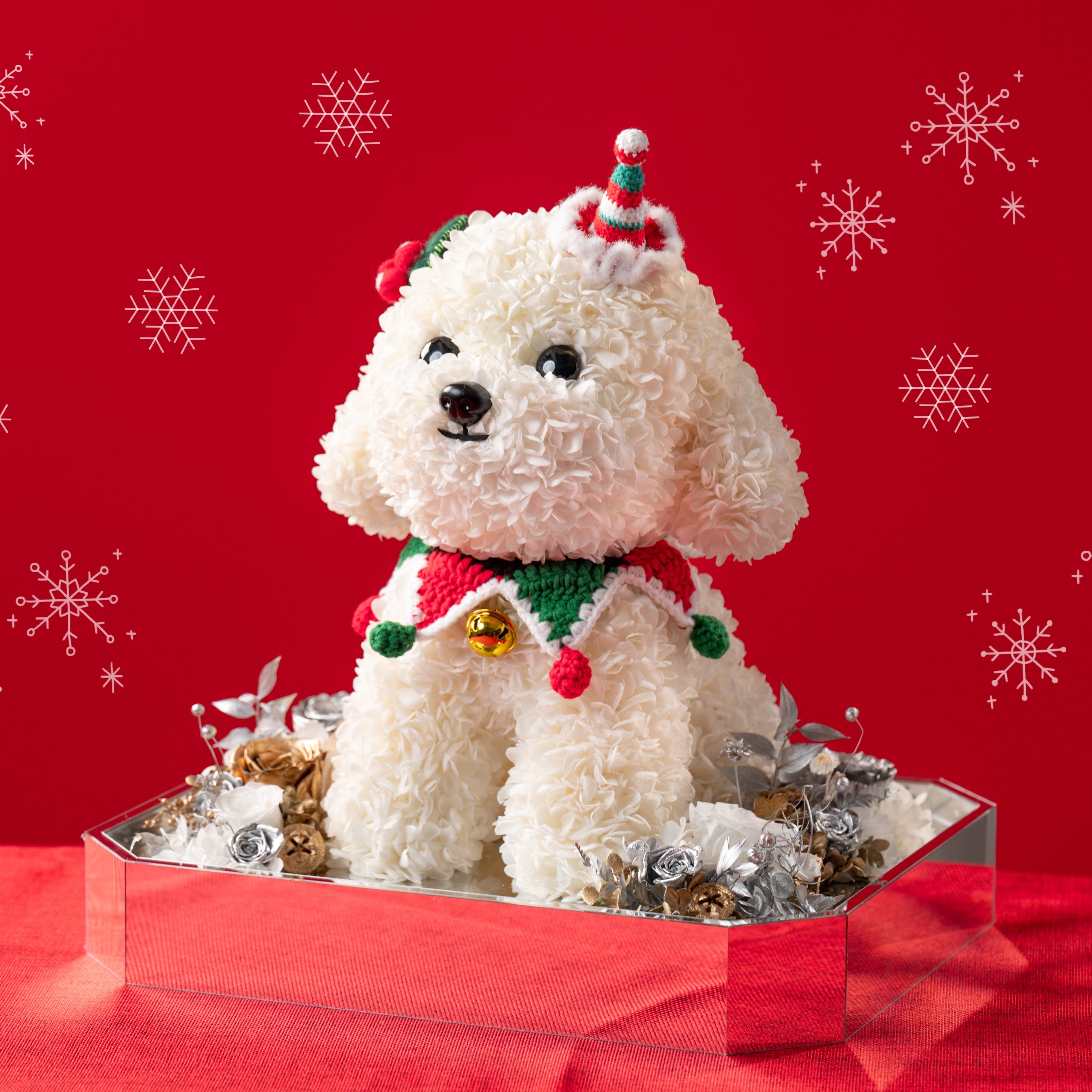 (Christmas) Floral Doggy | Jingle Paws (L)