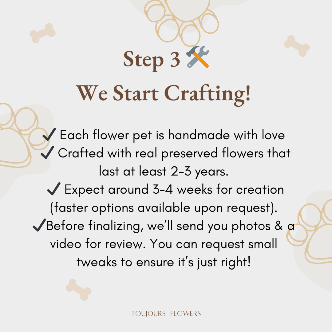 Custom Floral Pet Sculpture