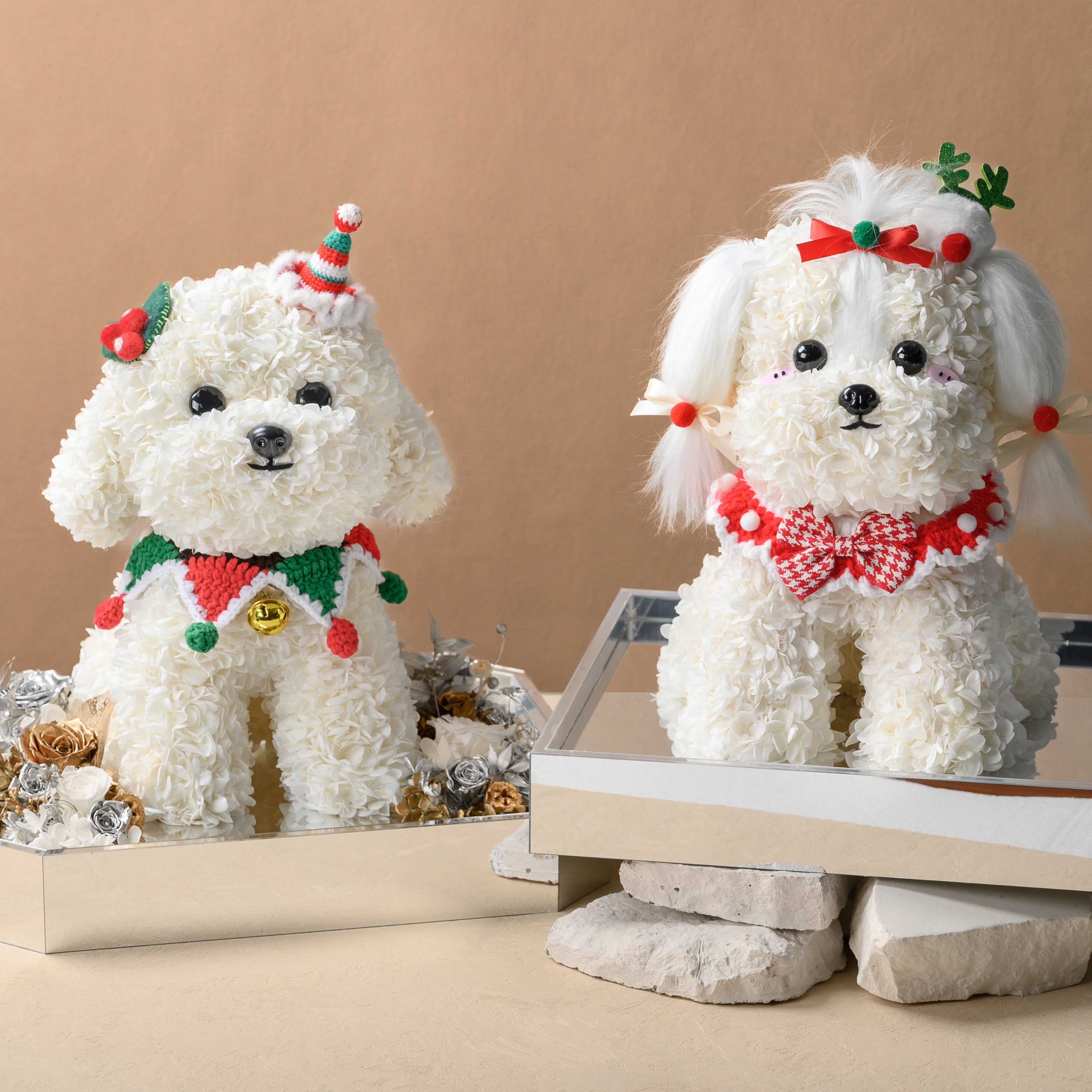 (Christmas) Floral Doggy | Jingle Paws (L)