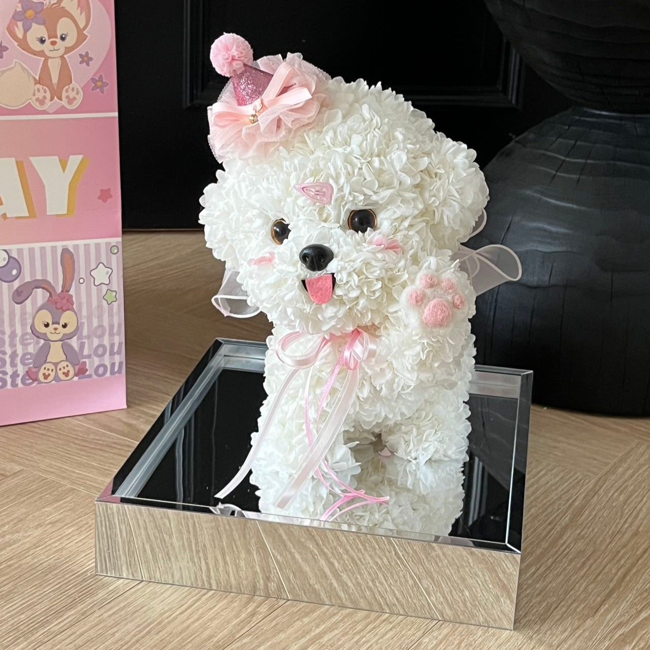 Flower Doggy | Pompom (Mini Party Hat, Size M) Toujours Flowers