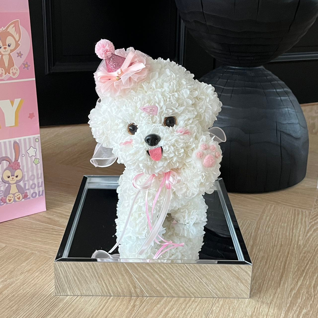 Flower Doggy | Pompom (Mini Party Hat, Size M) Toujours Flowers