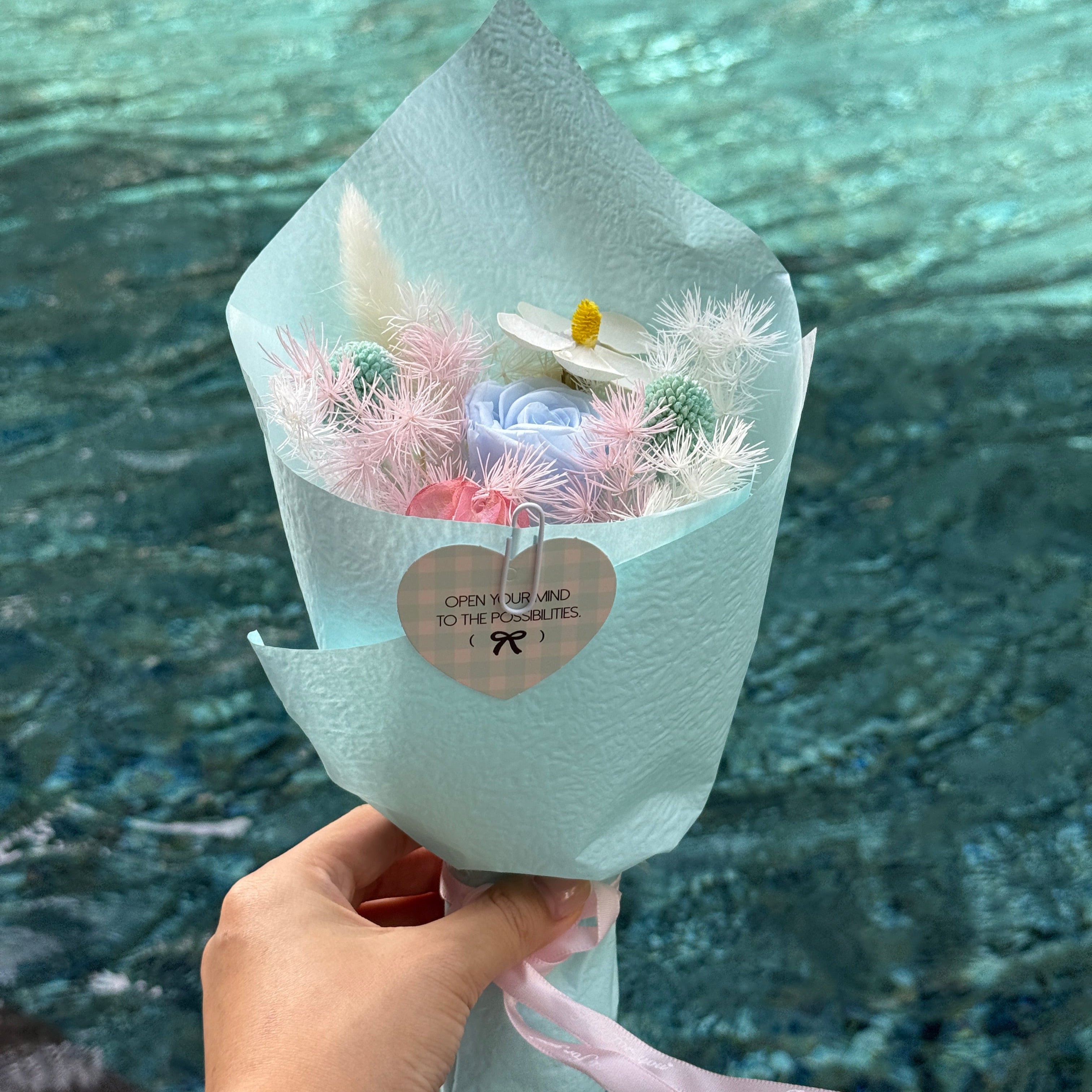 Mini Bouquet | Eternal Flowers Bouquet (3 colors) Blue Ready Stock Toujours Flowers