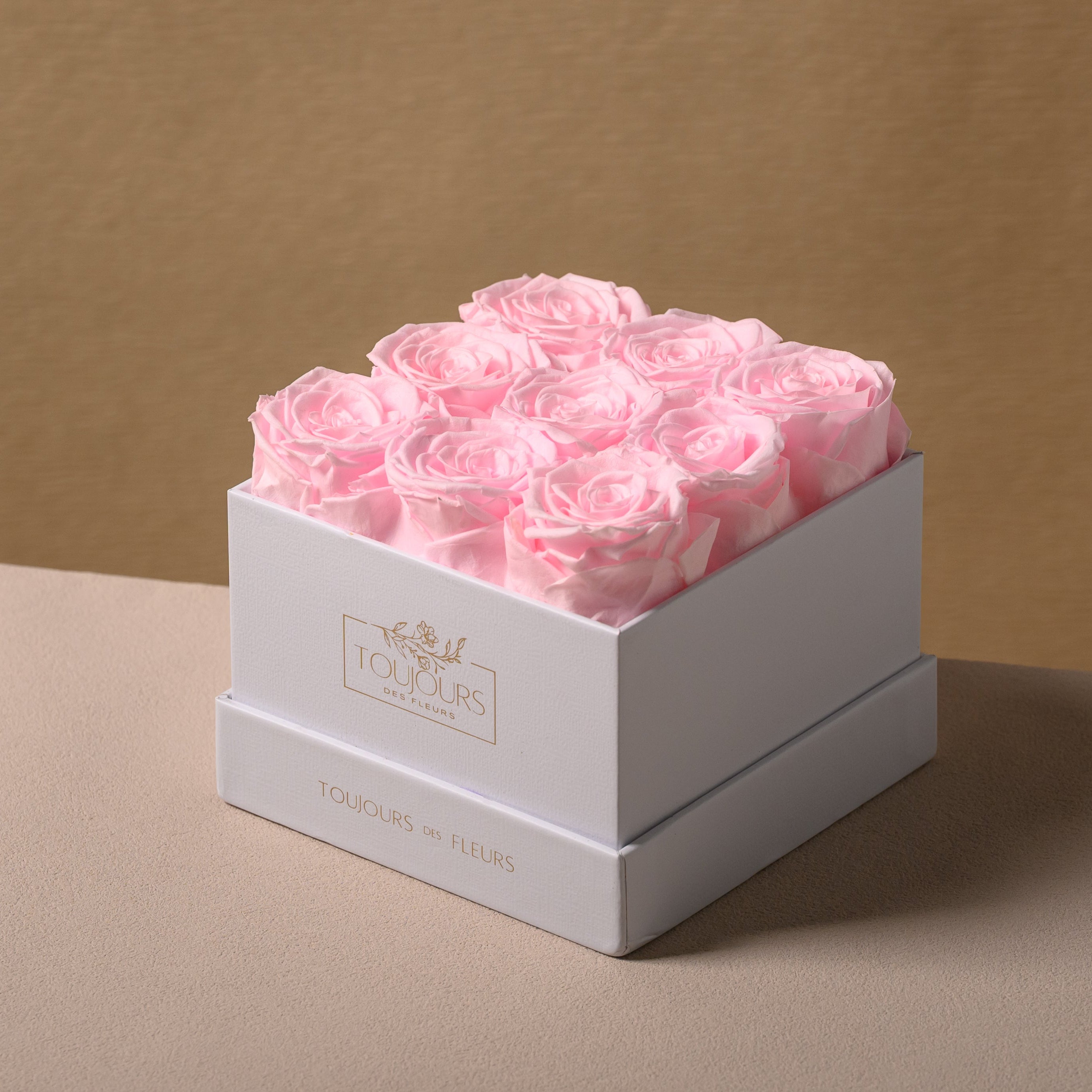 Preserved Rose Box | 9 Eternal Roses Blush Pink Toujours Flowers