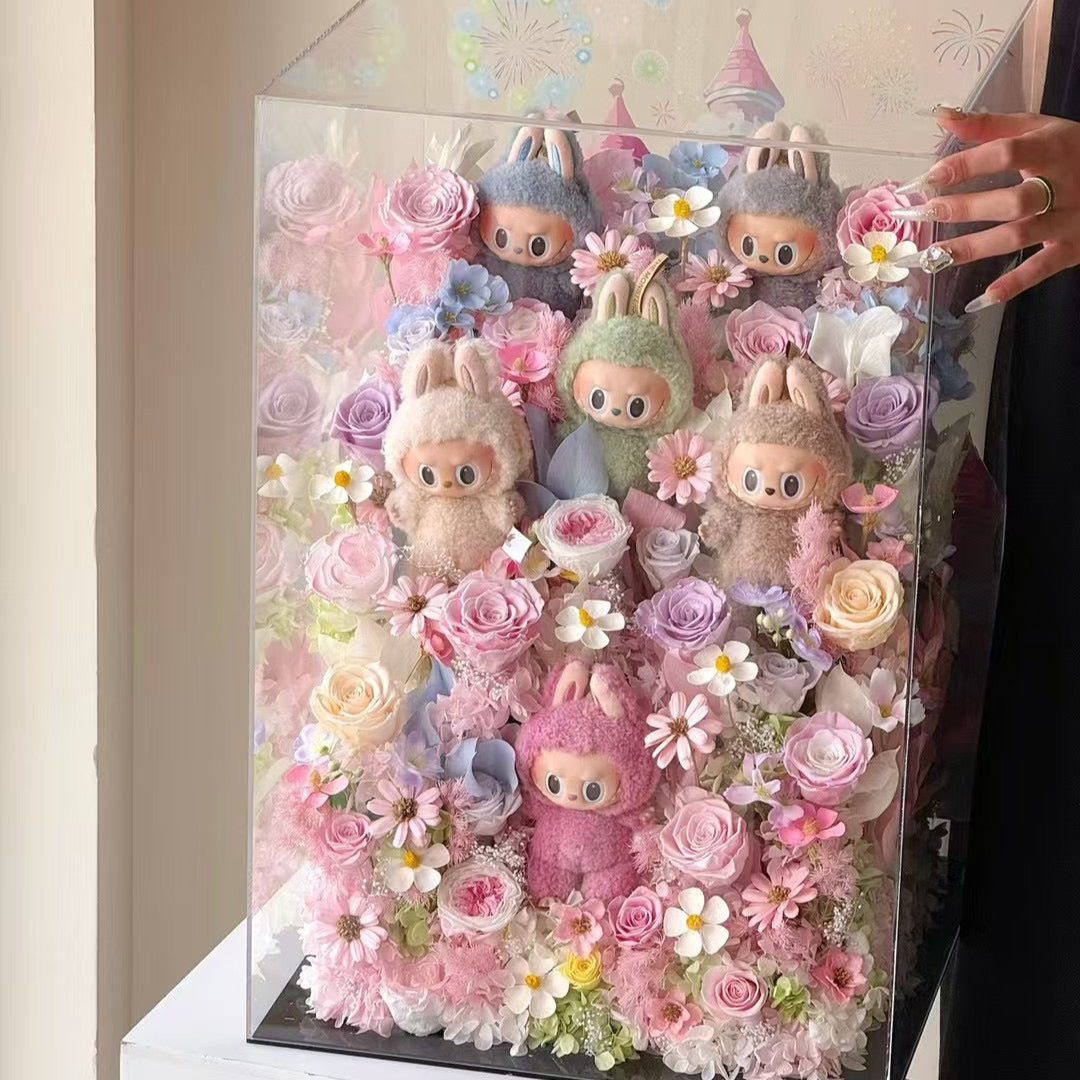 Labubu Garden Tower (L) | 6-Piece Display Set Yes – With Labubu (+$80 each) Priority (10 days +$15) Toujours Flowers