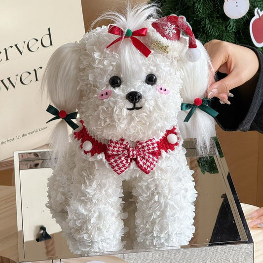 Christmas Floral Doggy - Toujours Flowers