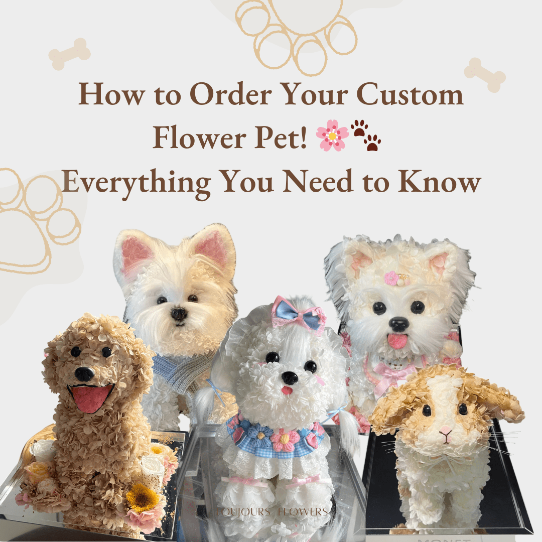 Custom Floral Pet Sculpture Large (32*32*45) Toujours Flowers