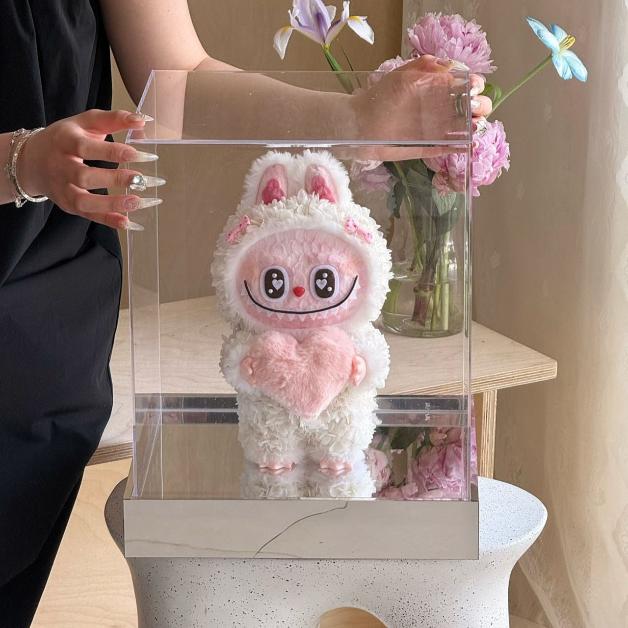Flower Labubu | Heart Edition (Size L) – Toujours Flowers