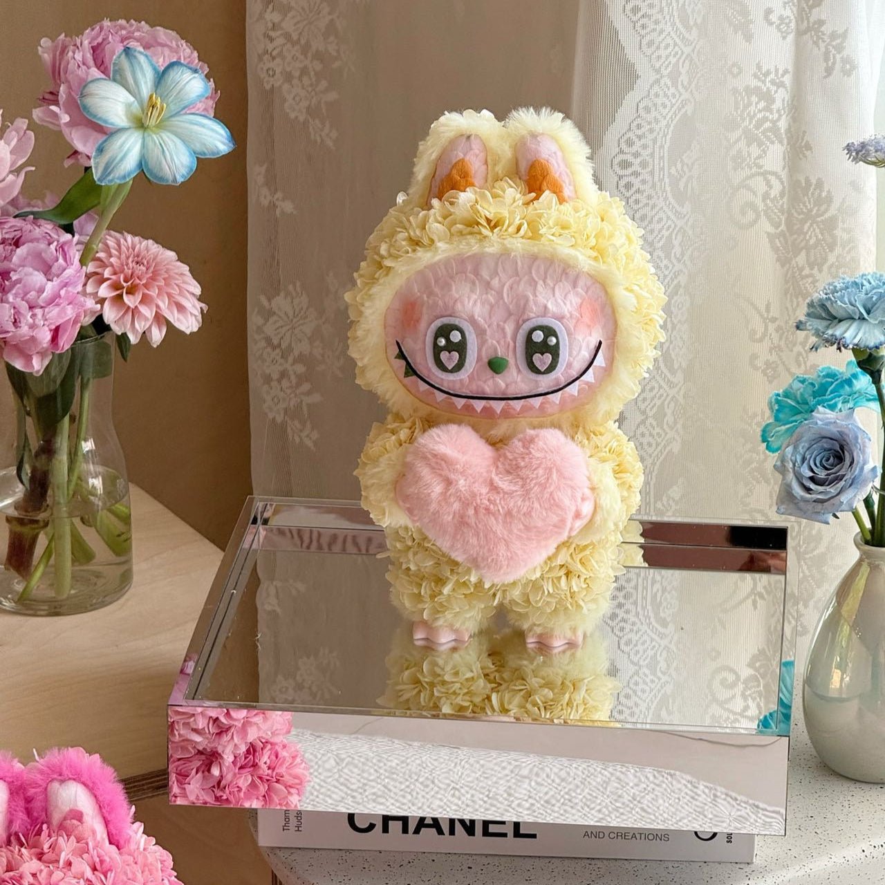 Flower Labubu | Heart Edition (Size L) Toujours Flowers